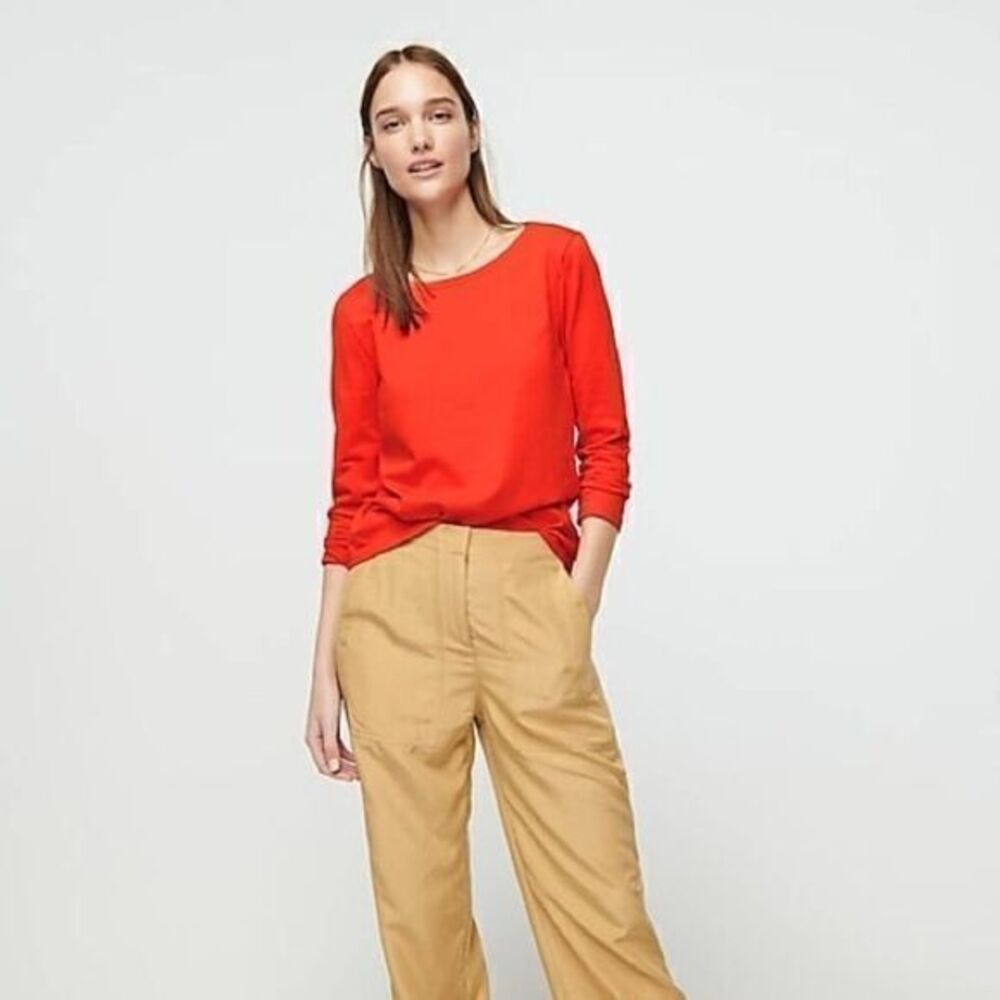 J.Crew Long-sleeve tie-back T-shirt in Mariner